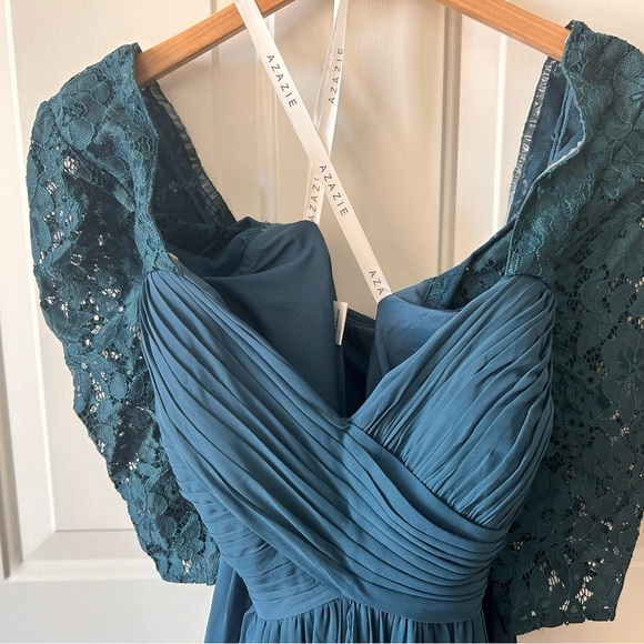 AZAZIE Nanette Ink Blue Evening/Formal Dress Size 18 - Picture 3 of 9